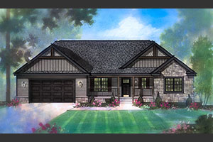 Oasis Autumnn Signature Home with partial brick exterior two shake dormers
