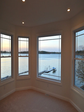 windows view to lake photo