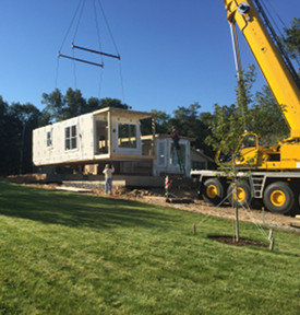 house modular section set with crane photo