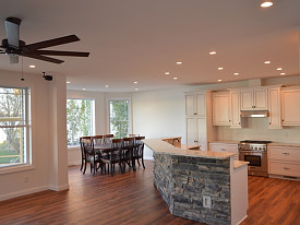kitchen with wood floor photo
